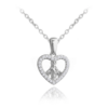 MINET Strieborný náhrdelník MADONNA s bielymi zirkónmi