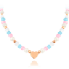 MINET Strieborný náhrdelník s ružovým zlatom
