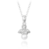 MINET Strieborný náhrdelník ANGEL s perlou