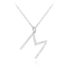MINET Strieborný náhrdelník PEARLS písmeno "M" s perlami