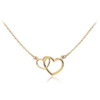 MINET Zlatý náhrdelník so srdiečkami Au 585/1000 1