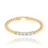 MINET Zlatý prsteň s bielymi zirkónmi Au 585/1000 veľkosť 54 - 1