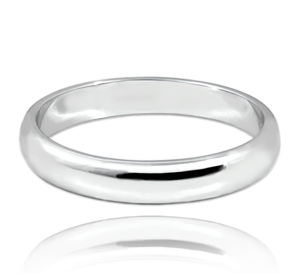MINET+ Strieborný snubný prsteň 4 mm - veľkosť 68