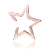 MINET Ružovo-zlatá strieborná manžeta na ucho STAR