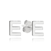 MINET Strieborné náušnice písmeno "E"
