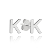 MINET Strieborné náušnice písmeno "K"