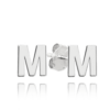 MINET Strieborné náušnice písmeno "M"