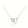MINET Zlatý náhrdelník s bielymi zirkónmi Au 585/1000 1