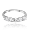 MINET Strieborný prsteň s bielymi zirkónmi veľkosť 59