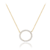 MINET Zlatý náhrdelník s bielym zirkónom Au 585/1000 2