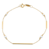 MINET Zlatý náramok s prírodnými perlami Au 585/1000 1