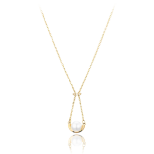 MINET Zlatý náhrdelník s prírodnou perlou Au 585/1000 2