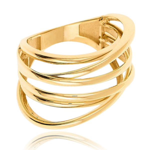 MINET Moderný zlatý prsteň Au 585/1000 veľkosť 59 - 4