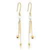 MINET Moderné zlaté náušnice s prírodnými perlami Au 585/1000 2