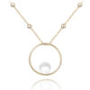 MINET Zlatý náhrdelník s prírodnou perlou Au 585/1000 1