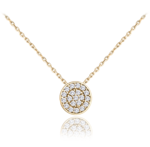 MINET Zlatý náhrdelník s bielym zirkónom Au 585/1000 1