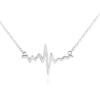 MINET Strieborný náhrdelník HEARTBEAT