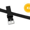 MINET XL Prodloužený černý řemínek z luxusní kůže Top Grain - 16 - XL