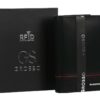 GROSSO Kožená pánska peňaženka čierna-červená RFID v krabičke