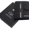 GROSSO Kožená pánska peňaženka čierna-červená RFID so zápinkou v krabičke