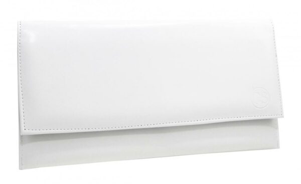Elegantná biela matná tenká dámska listová kabelka SP07 GROSSO