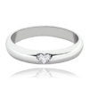 MINET+ Strieborný snubný prsteň s bielymi zirkónmi veľkosť 57