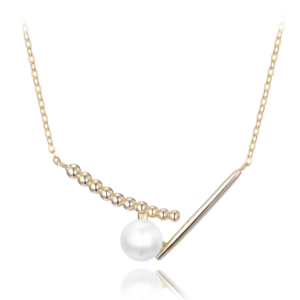 MINET Pozlátený strieborný náhrdelník s prírodnými perlami