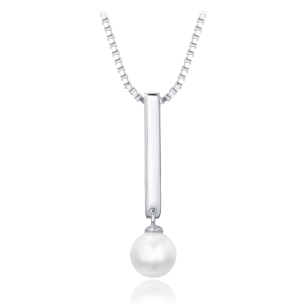 MINET Strieborný náhrdelník s prírodnou perlou