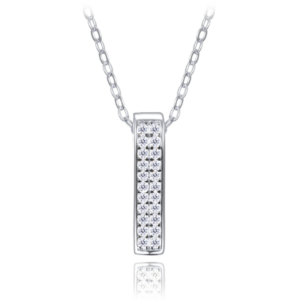 MINET Strieborný náhrdelník so zirkónmi