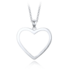 MINET Elegantný strieborný náhrdelník srdce