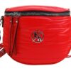 Moderná dámska crossbody kabelka / ľadvinka červená