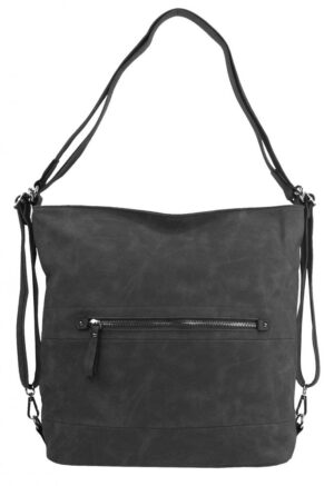 Veľká dámska kabelka cez rameno / batoh čierna
