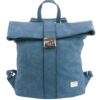 Dámsky batoh / kabelka z brúsenej kože denim modrá