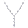 MINET Luxusný strieborný náhrdelník so zirkónmi Ag 925/1000 16