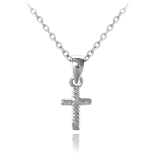 MINET Strieborný náhrdelník s krížikom