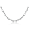 MINET Luxusný strieborný náhrdelník so zirkónmi Ag 925/1000 14