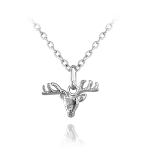 MINET Strieborný náhrdelník s jeleňom