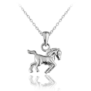 MINET Strieborný náhrdelník s koňom