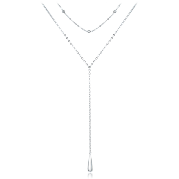 MINET Moderný strieborný náhrdelník na zavesenie