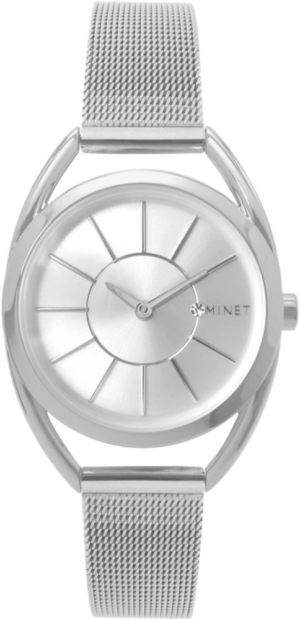 MINET Stříbrné dámské hodinky ICON PURE SILVER MESH