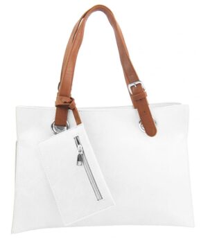 Moderná dámska kabelka cez rameno biela
