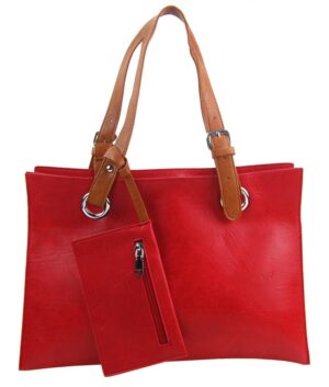Moderná dámska kabelka cez rameno červená