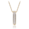 MINET Pozlátený strieborný náhrdelník so zirkónmi