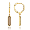 MINET Moderné zlaté náušnice s kameňmi Au 585/1000 1