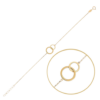 MINET Zlatý náramok spojený krúžkami Au 585/1000 0
