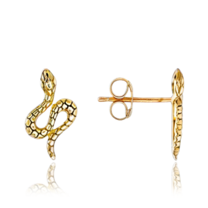 MINET Elegantné zlaté náušnice hady Au 585/1000 1