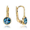 MINET Zlaté náušnice s modrými kameňmi Au 585/1000 1