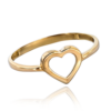 MINET Elegantný zlatý prsteň srdce Au 585/1000 veľkosť 55 - 1