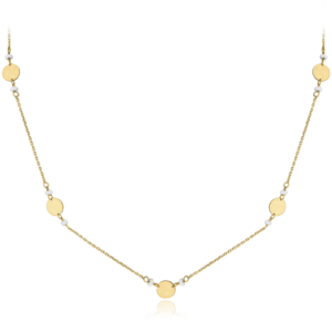 MINET Zlatý náhrdelník s prírodnými perlami Au 585/1000 1