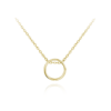 MINET Minimalistický pozlátený strieborný náhrdelník CIRCLE